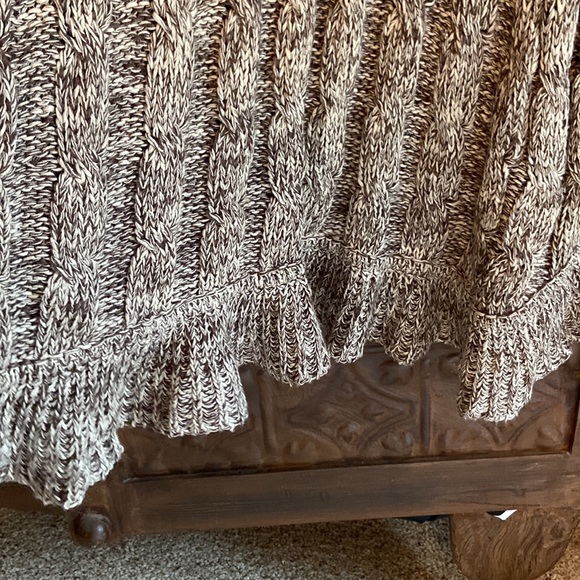 INC long ruffle cardigan sweater medium - Picture 7 of 10